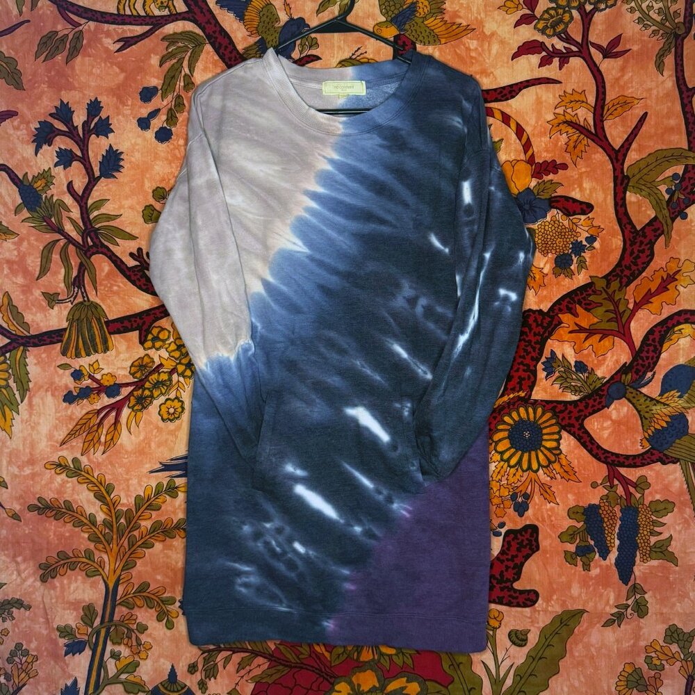 Tie-Dye Crewneck Sweatshirt Dress